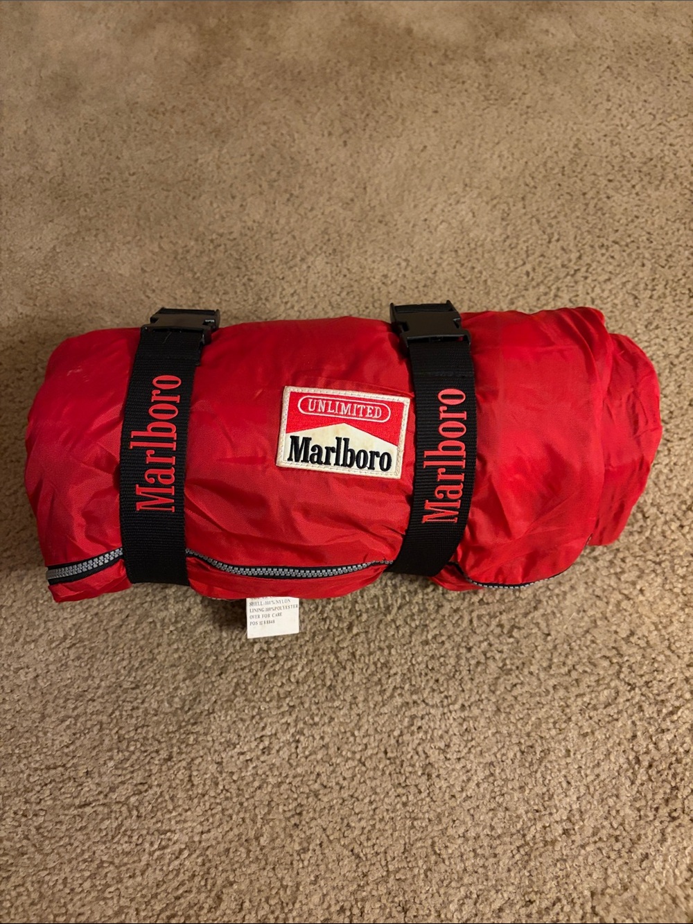 Vintage Marlboro Sleeping Bag (Unlimited) Red Buffalo Plaid Flannel